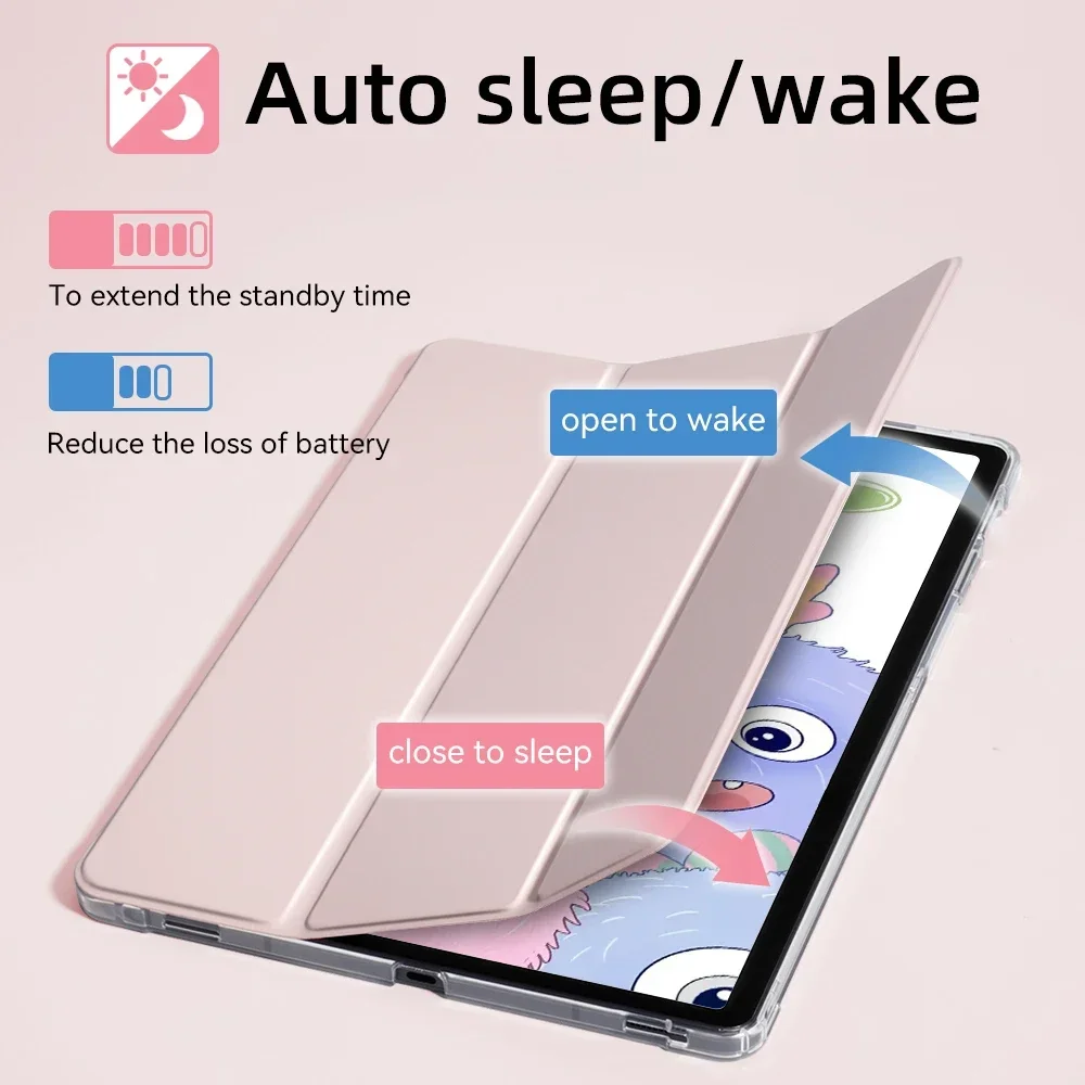 Pour Samsung Galaxy Tab S9 FE 11 Plus S9 S8 S7 Plus FE 12.4 pouces coque arrière transparente pour tablette pour Tab S7 S8 11 "porte-crayons