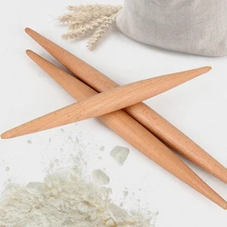 1pc Non-Stick Cooking Tool Gadgets Pasta Dumpling Skin Maker Double Rolling Pin Wood Fondant Cake Dough Roller