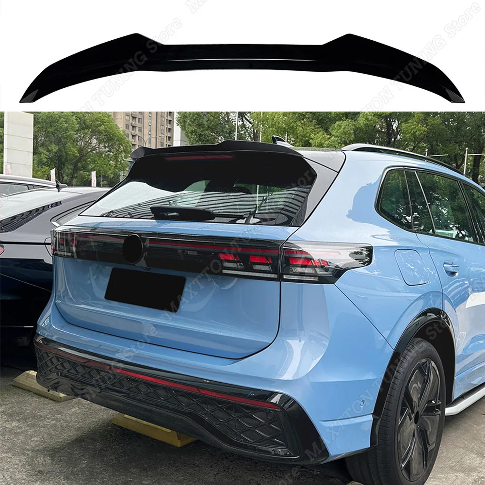 Auto Heckspoiler Lippe Für Volkswagen Tiguan MK3 R-Line Europäische Version 2024 2025 Dach Flügel Verlängerung Kappe splitter Trim Körper Kit