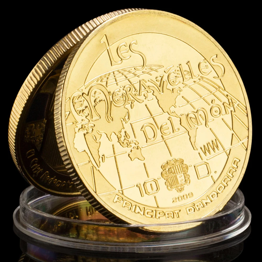 Christ The Redeemer Brazilian Rio Jesus Commemorative Coin Cllectible Gift Cllection Art Christianity Gold Plated Souvenir Coin