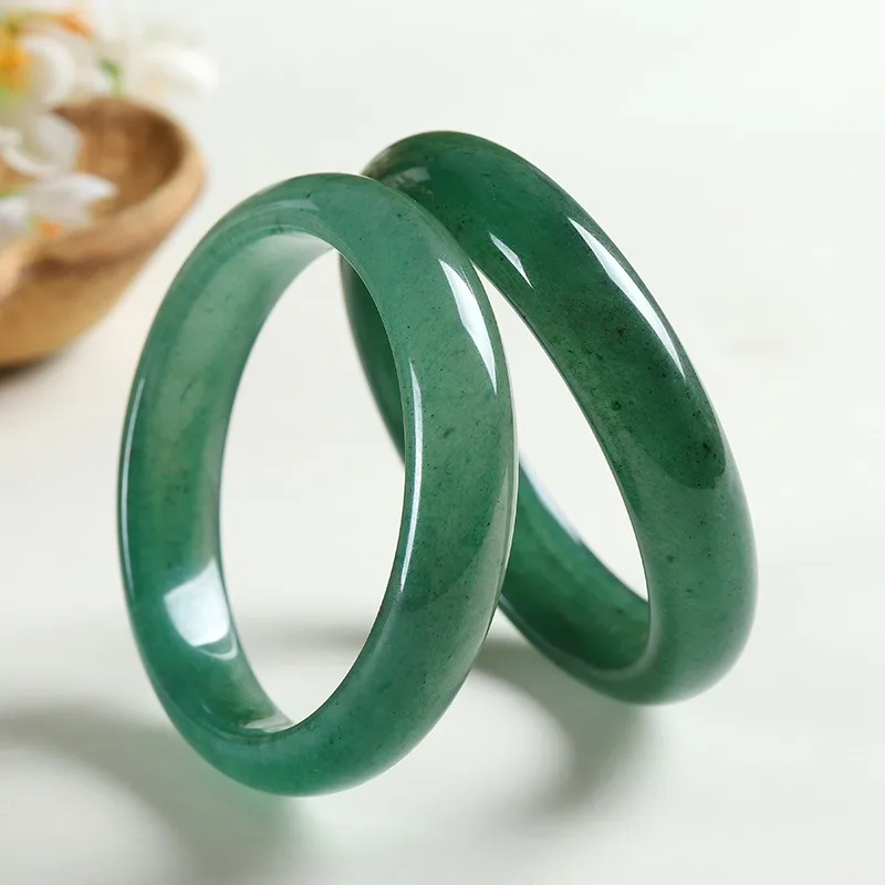 

Natural High Glacier Lake Water Green Flat Bracelet, Classic Ethnic Style Jewelry