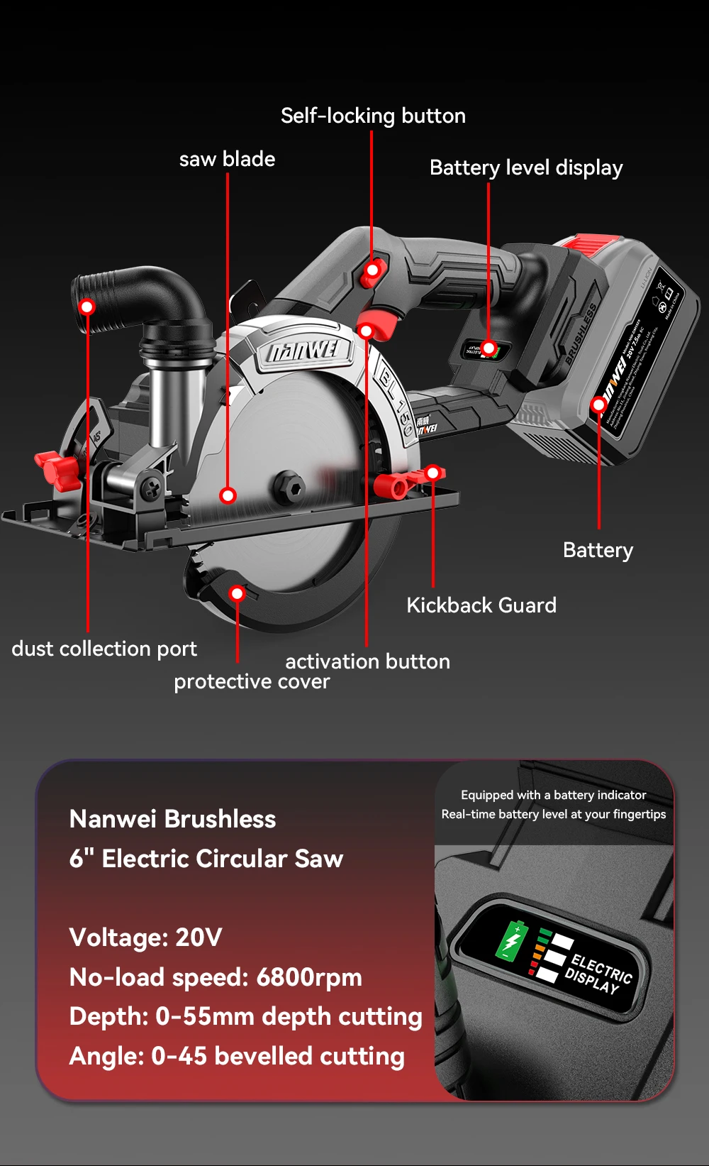 New For Electric Miter Saw 6-Inch 21V Lithium Battery Wood/Metal/Stone Cutting OEM Customization