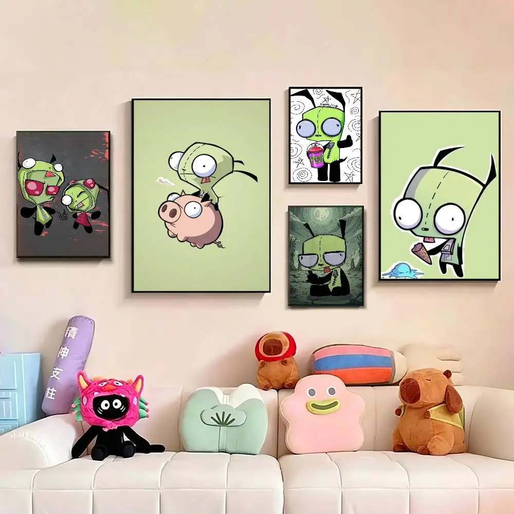 Invader Zim Gir Game  Poster Picture Canvas Painting Wall Art Home Decoration Print For Living Room Decor
