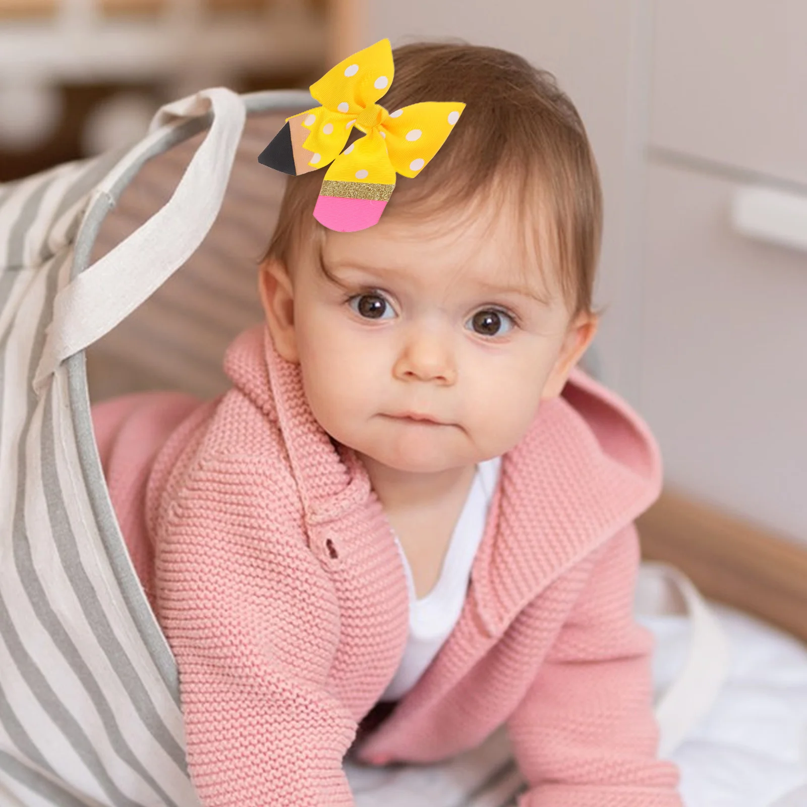 

2 пары детских аксессуаров для волос, большие заколки с лентой и бантом, нескользящие детские заколки для волос, тканевая заколка с бантом для маленьких девочек