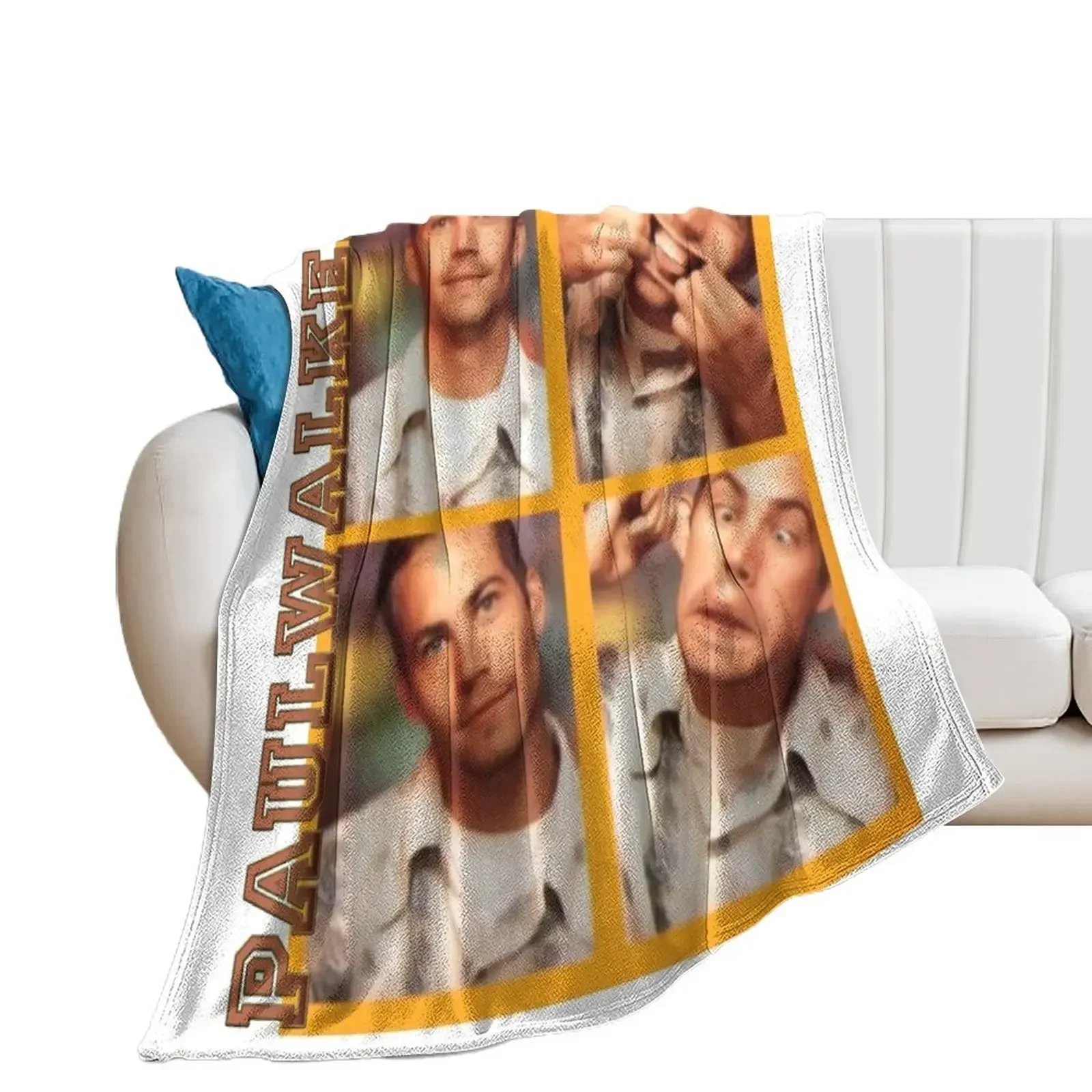 Paul Walker - TRL Photobooth Vibes Throw Blanket Personalized Gift anime wednesday Blankets