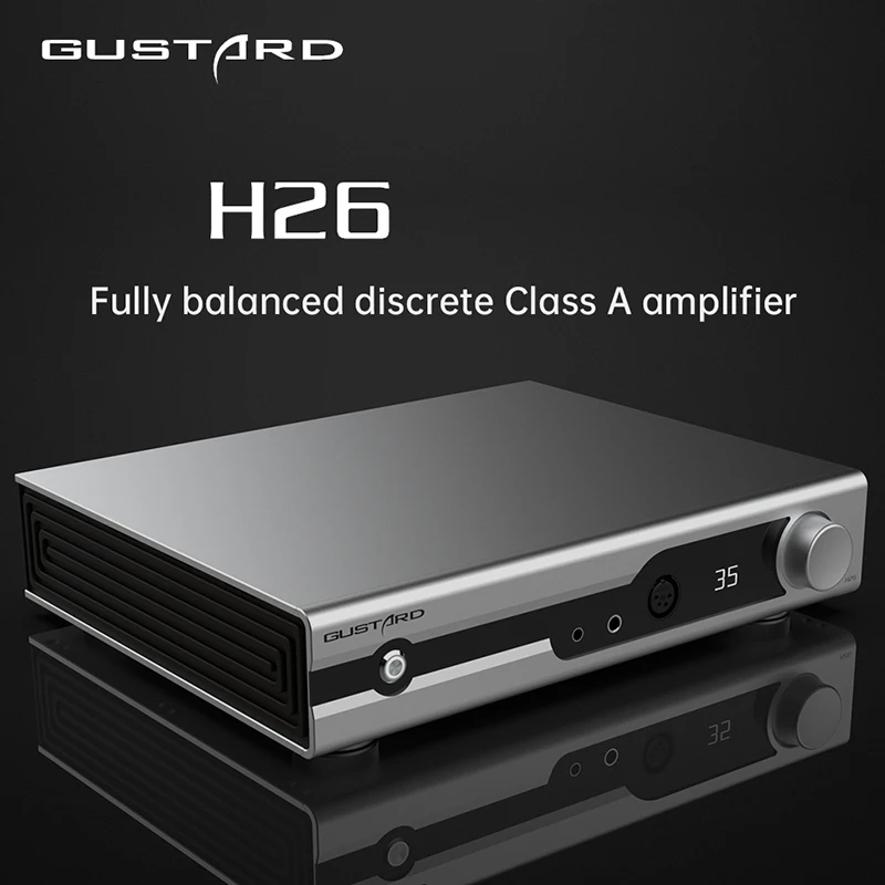 

Gustard H26 Fully Balanced Discrete Class A Amp HiFi Audio Headphone Amplifier 2 Gains with Remote Control Pure Preamp Output