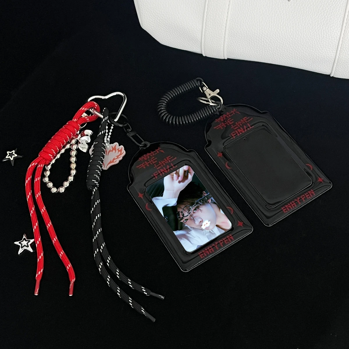 Simple Black Photo Card Holder, K-Pop Idol Album Photo Card Holder, Pu Material, Suitable for 3-3.5inch Mini Photo Cards, Idol Album Photo Cards, Anime Game Peripheral Card Storage and Display