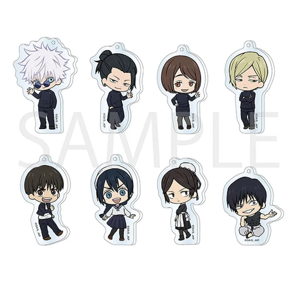 Anime  2 Keychain Doll Toji Fushiguro Yu Haibara Geto Suguru Gojo Satoru Acrylic Keyring Pendant for Gift