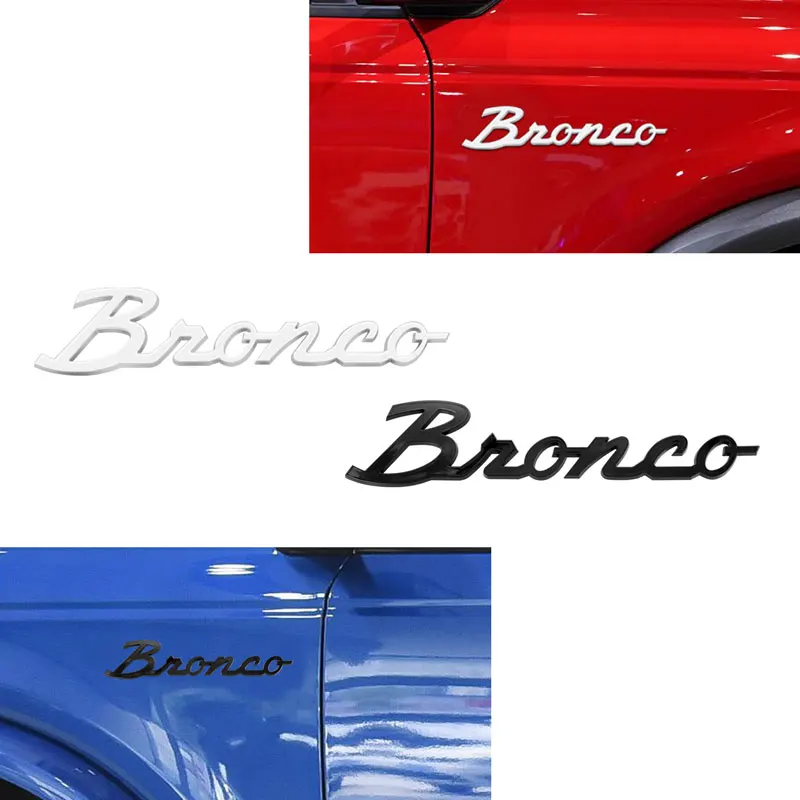 Car Decor 3D ABS Sticker Letter Emblem Rear Trunk Badge Car Styling For Ford Bronco Logo Sprot 2021 2022 2023 Auto Accessories