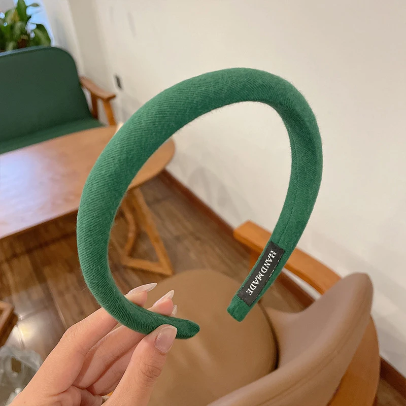 Verdicktes, festes, breites Haarband für Damen, Vintage, weiches, elastisches Stirnband, Mädchen-Lünette, Haarband, Kopfbedeckung, modisches Haar-Accessoire – Detail 13
