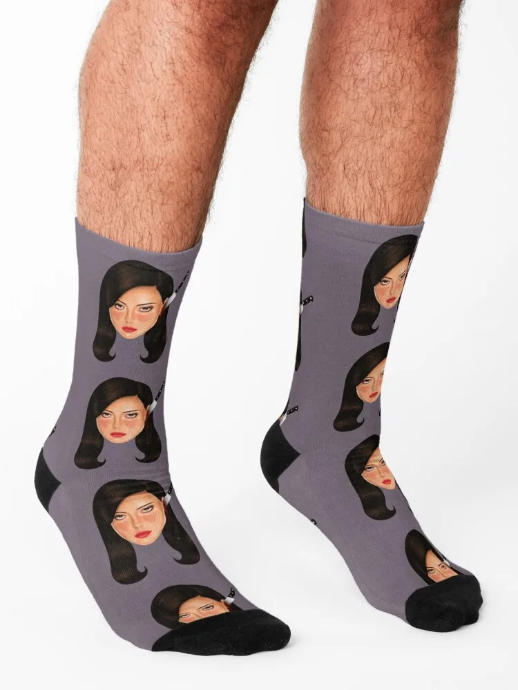 Aubrey Plaza Socks winter moving stockings winter gifts Argentina Socks Female Men's