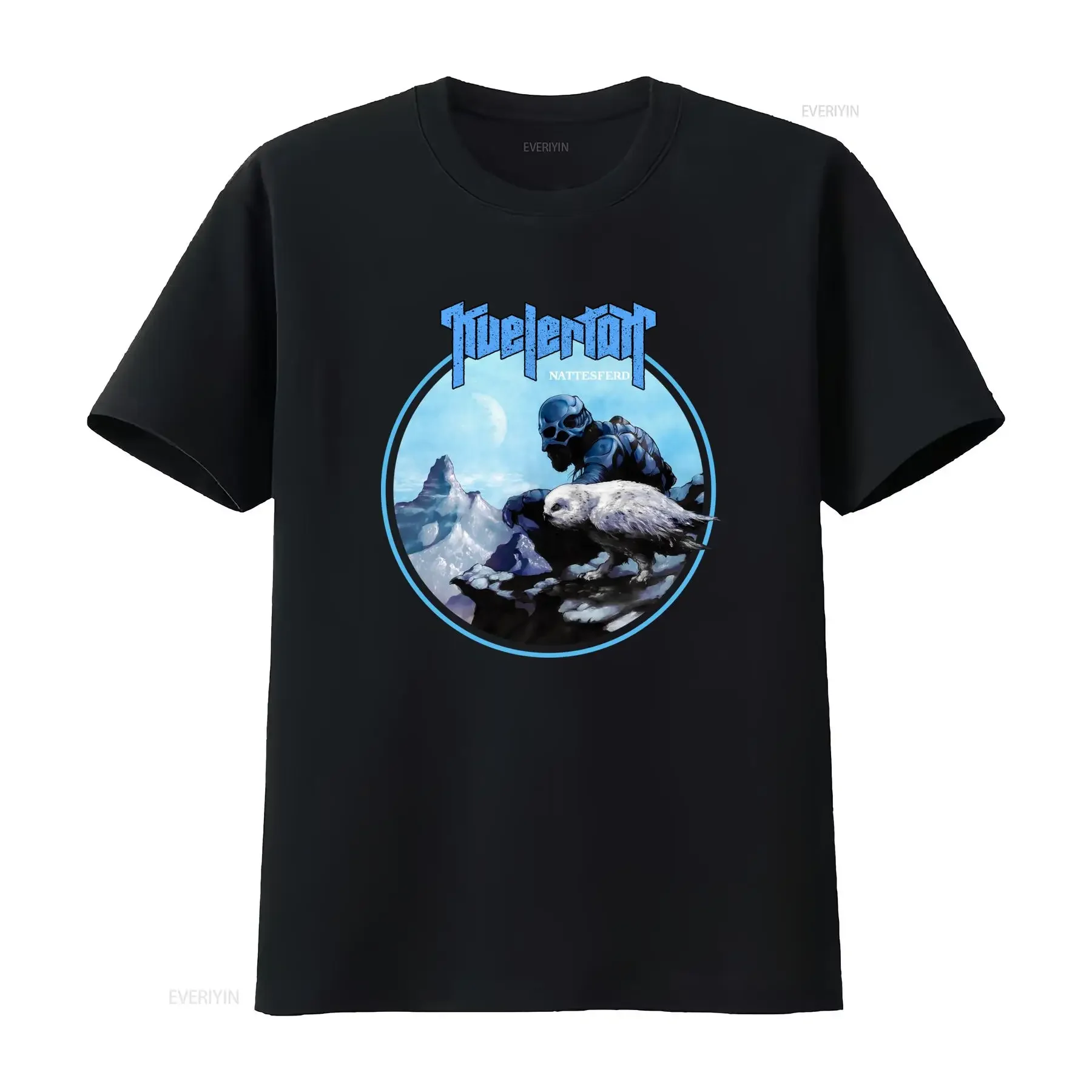 Authentic KVELERTAK Nattesferd Album Cover T Shirt for Men Rock Band Design S NEW vintage Washed graphic Top For Everyday Wear