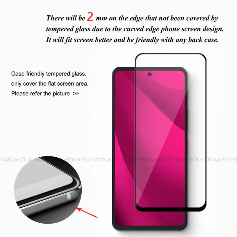 2/4PCS Tempered Glass For T-Mobile REVVL 7 Pro Screen Protector T-Mobile REVVL 7 Pro Protector Phone Film T-Mobile REVVL 7 Pro