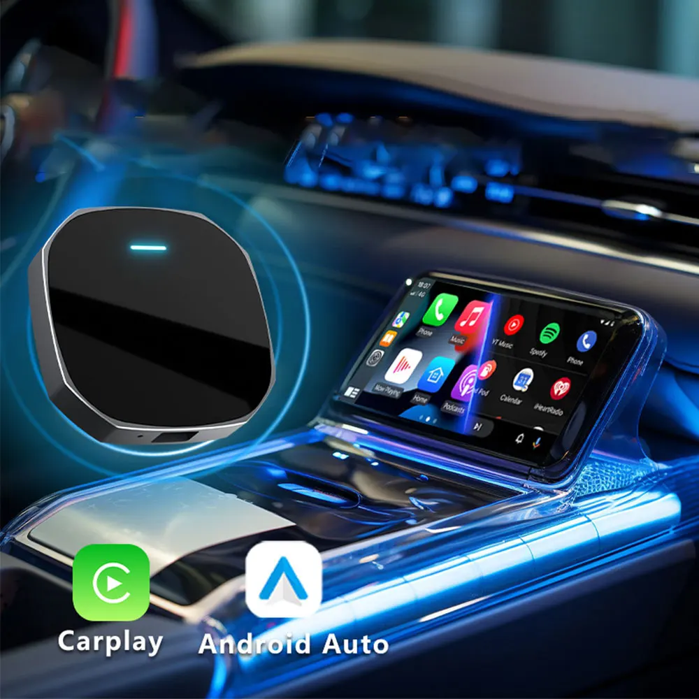 صندوق Carplay Android Auto AI اللاسلكي، التوصيل والتشغيل يناسب السيارات من 2016، Android 12 H618 2+16GB، يدعم أي تطبيقات - KL2