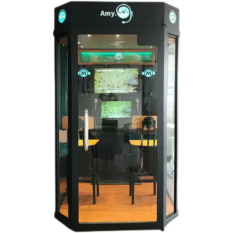 Mini Karaoke Room Self Service Singing Booth Soundproof Pavilion Coin Operated Game Mobile Vending Sale Support Custom