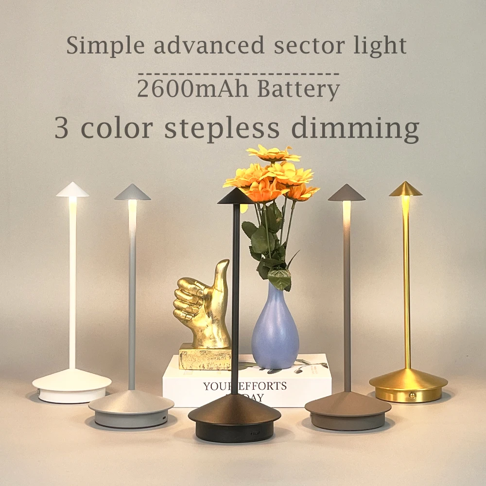 Type-C Rechargeable Table Lamp Creative Dining Touch Led Hotel Bar Coffee Pina pro Table Lamp Lampada Da Tavolo Decorative Lamp