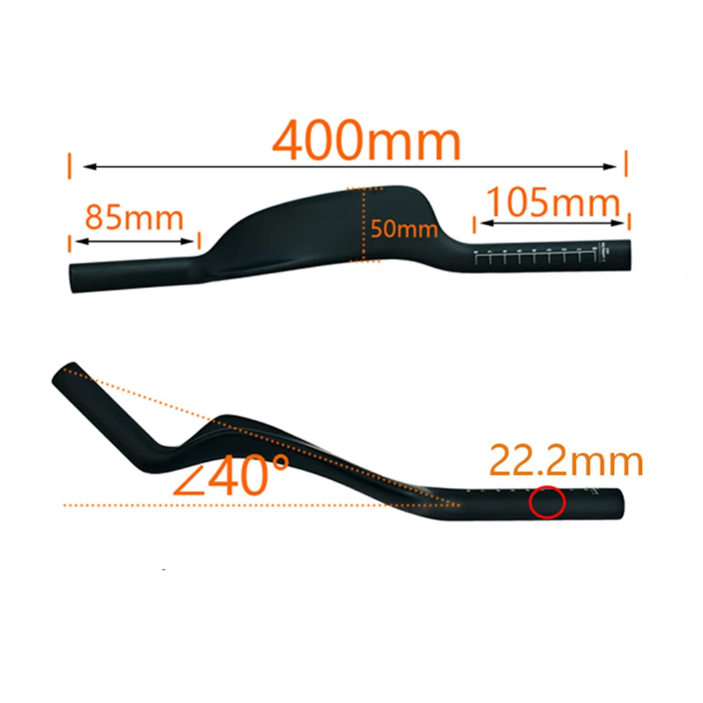 BALUGOE Carbon Fiber Road Bicycle Rest TT Handlebar Clip on Aero Bars Handlebar Extension Triathlon Time Trial Cycling Parts