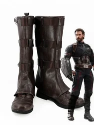 Infinity War Captain Brown Cosplay Boots Shoes Custom Made