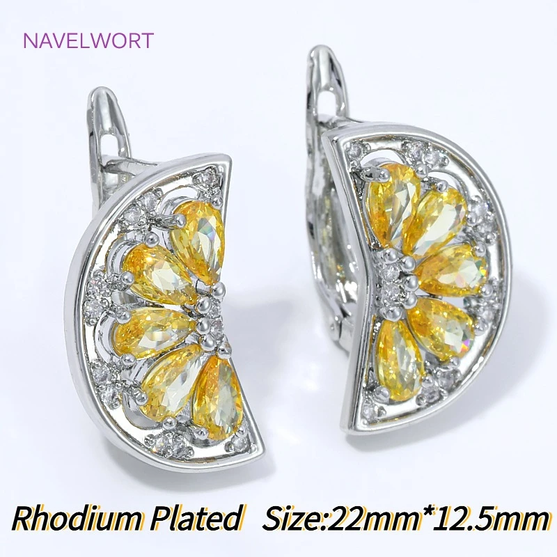 18K Vergoldete Fächerförmige Blumen-Ohrhaken, Messing-Basishaken für Ohrringe, DIY Schmuckmaterialien – Detail 28