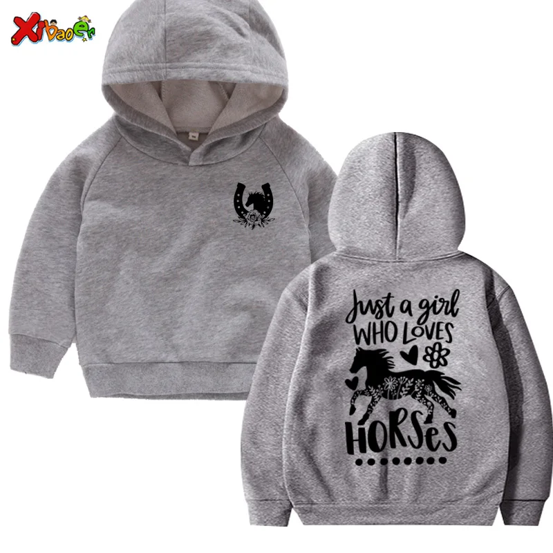 Girl Hoodie Sweatshirt Kids Hooded Horse Lover Clothing Children's Clothing Boys Sweatshirt Toddler Baby Clothes Girls Hoodies