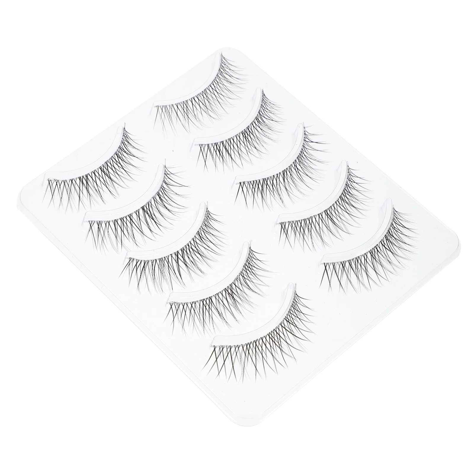 Pestañas postizas cruzadas naturales, diseño delgado 3D, pestañas de fibra sintética reutilizables para fiesta de boda, maquillaje de uso diario