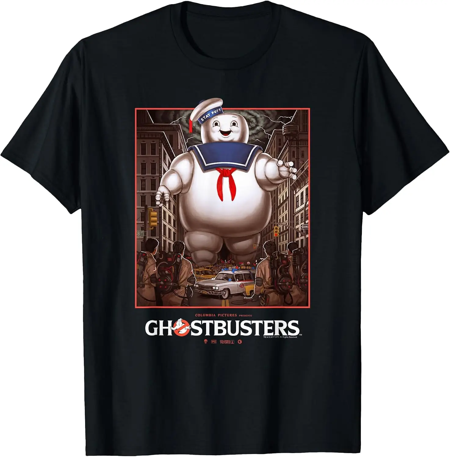 Vs Stay Puft Vintage Movie Poster T-Shirt Halloween Cotton Short-Sleeve Tee: Fun, Stylish, Breathable, and Casual