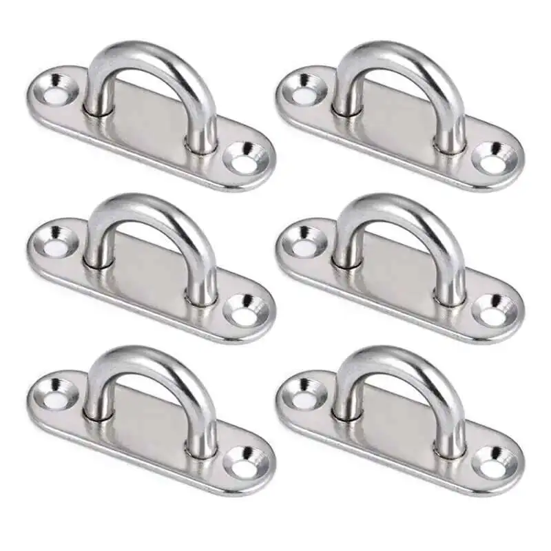 1PCS 304-M6 M5 M8 Oval Eye Board Deck Buckle Staple Boat Shade Sail Mounting Fastening Set - 304 Marine Grade Stainless Steel