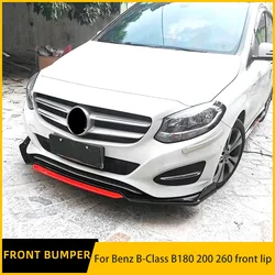 For Mercedes Benz B-Class B180 200 260 AMG High Quality Sports Gloss Black Front Bumpers Lip Spoiler Splitter Body Kits Tuning