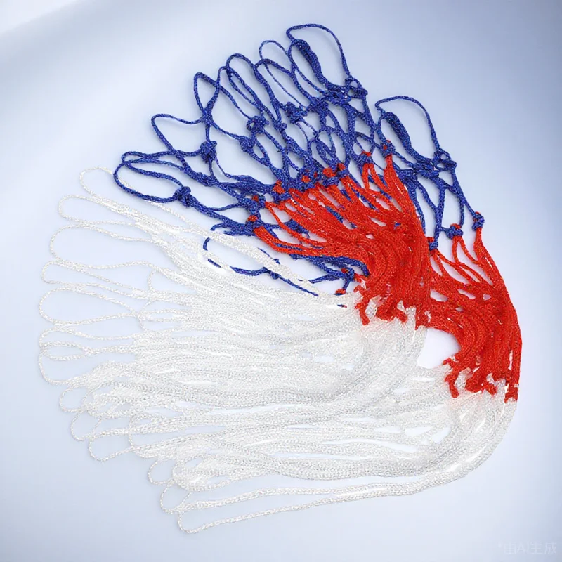 2개입 농구 네트 교체용 내구성 있는 나일론 안티 휘프 헤비 듀티 실내외 농구 후프 슛 트레이닝 네트