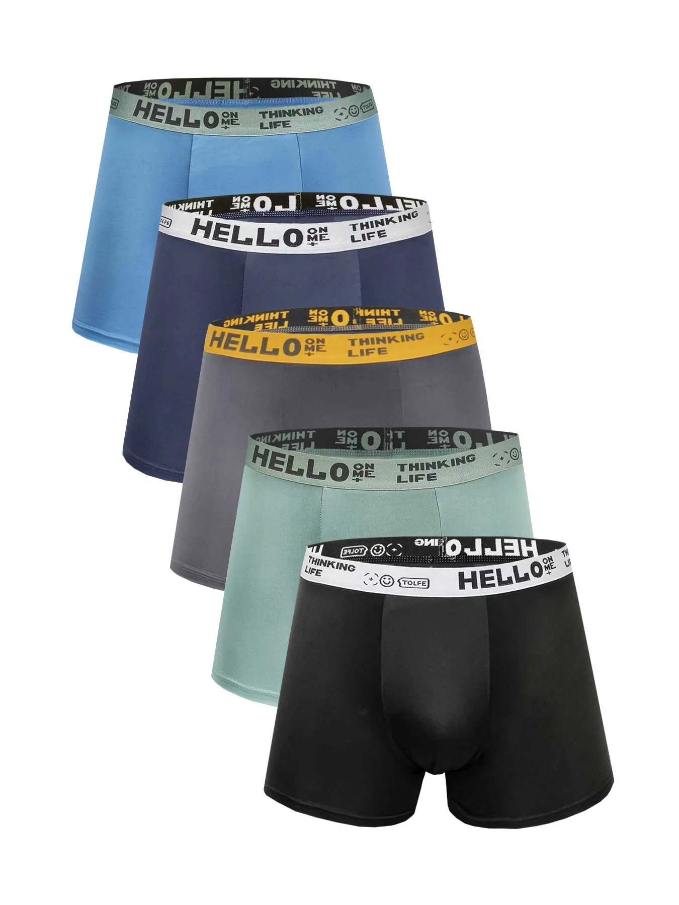 

5 шт! Удобные, дышащие, быстросохнущие повседневные мужские трусы из ледяного шелка.