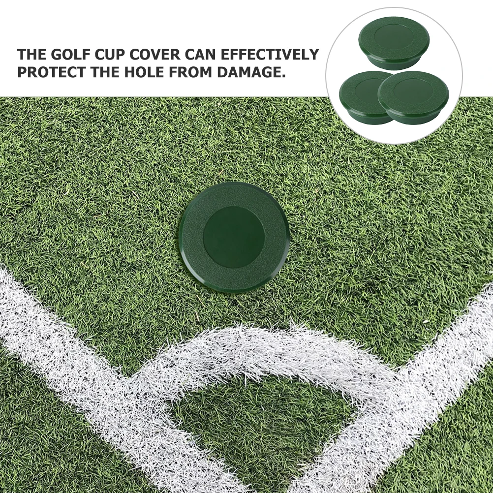 3 قطع من غطاء كأس الجولف الممارسة لوضع فتحة معدات مساعدة التدريب الخضراء #3