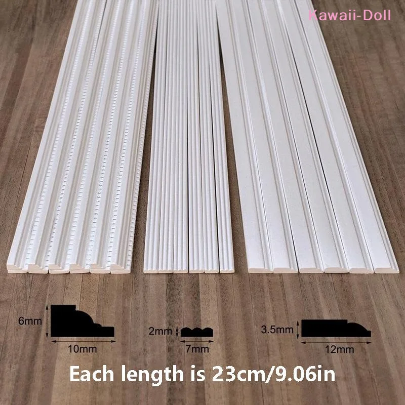 1Pcs Dollhouse Skirting Line Ceiling Line Model Micro Landscape Decor Strip Handmade DIY Scene Doll House Accessories