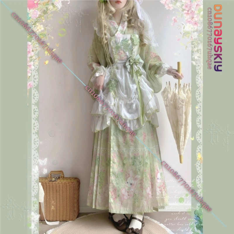 CR7.8*Chinese Western Fusion Green Grape Purple Jacquard Embroidered Drawstring Sheer Summer Lolita Overdress Daily Wear Lolita view 3