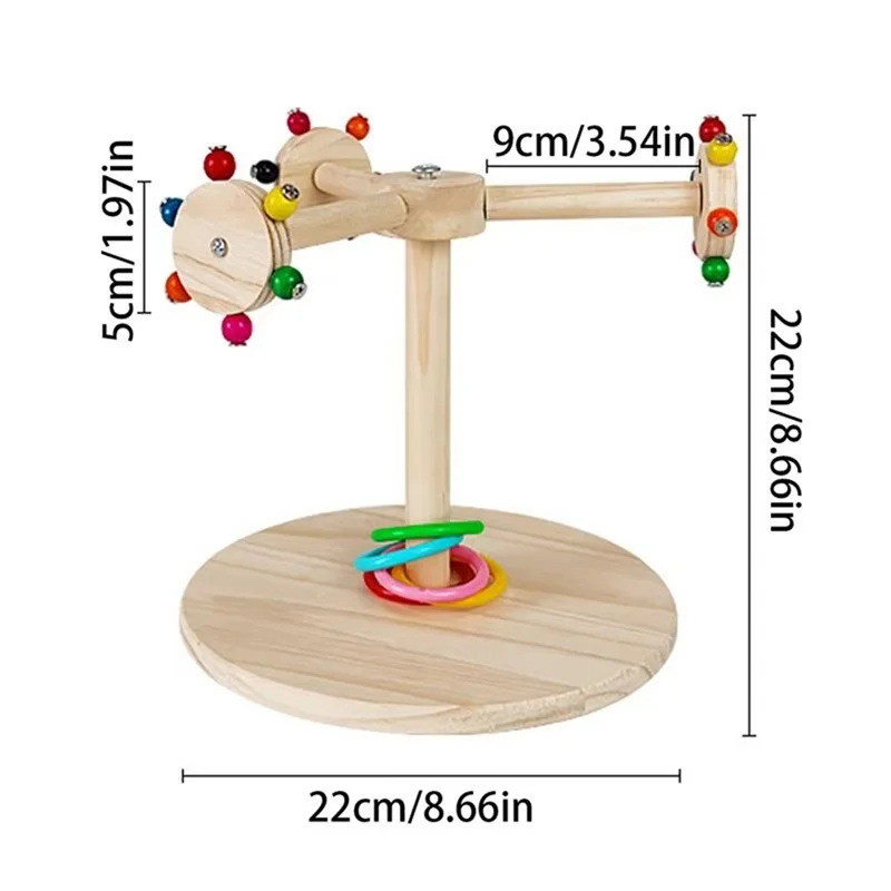 -A14E pássaro poleiro suporte poleiro vara brinquedo para pardal girando moinho de vento design pássaro garra moagem suporte para calopsitas araras