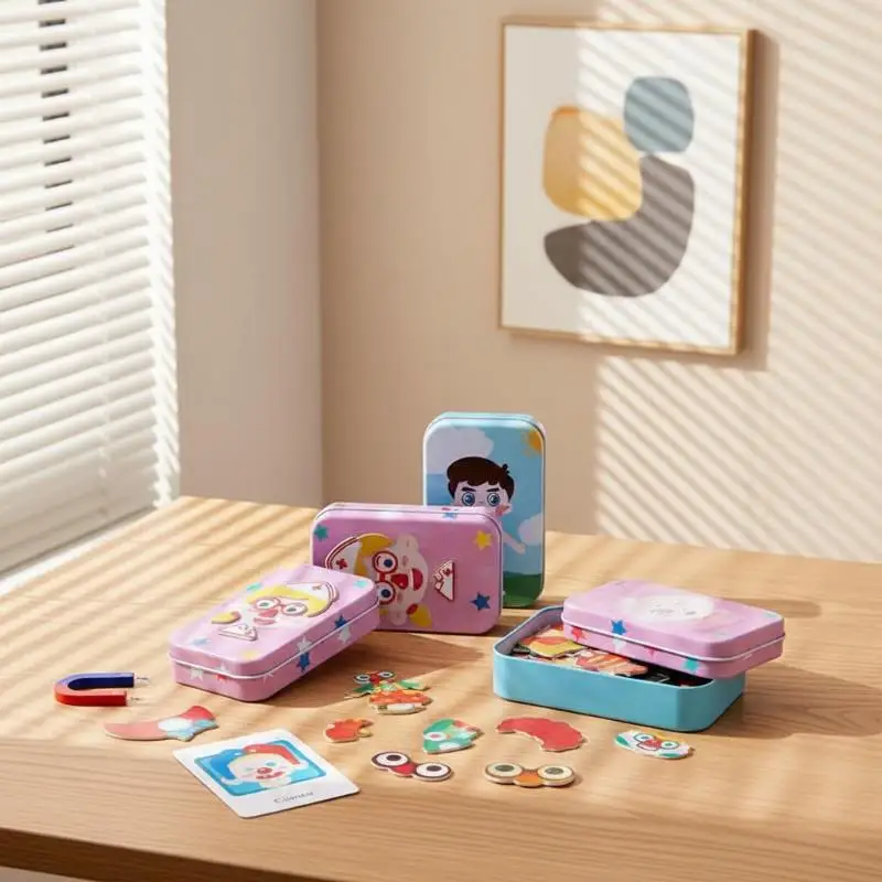 Magnetic Dress Up Puzzle Toy Fun DIY Expression Change Game Toy for Kids Birthday Gift Family Parent-child Interactive Game