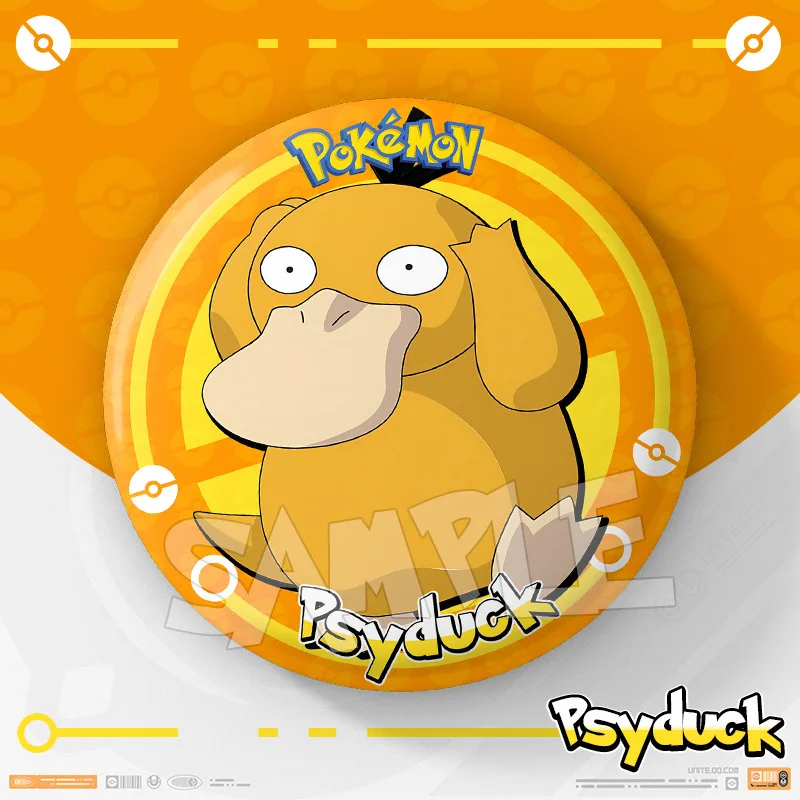 Miniso pikachu emblema anime dos desenhos animados moda charmander eevee mewtwo 75mm duplo flash emblema roupas emblema fãs coleção presente