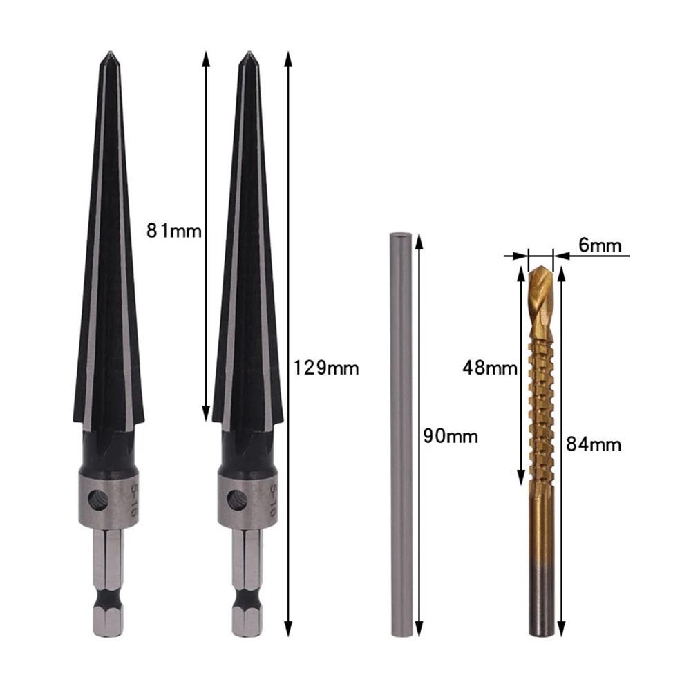 1PC Reamer Sawtooth Drill Set Hex Handle Hard Alloy Expanding Hole Opening Manual Electric Dual purpose Woodworking Cone Reamer