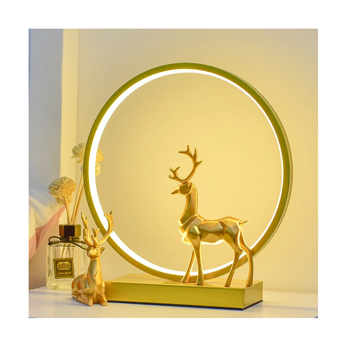 

A Deer Table Light Has Your Bedroom Warm Sleeping Desktop Nightlight Holiday Gift Christmas Home Decoration Black