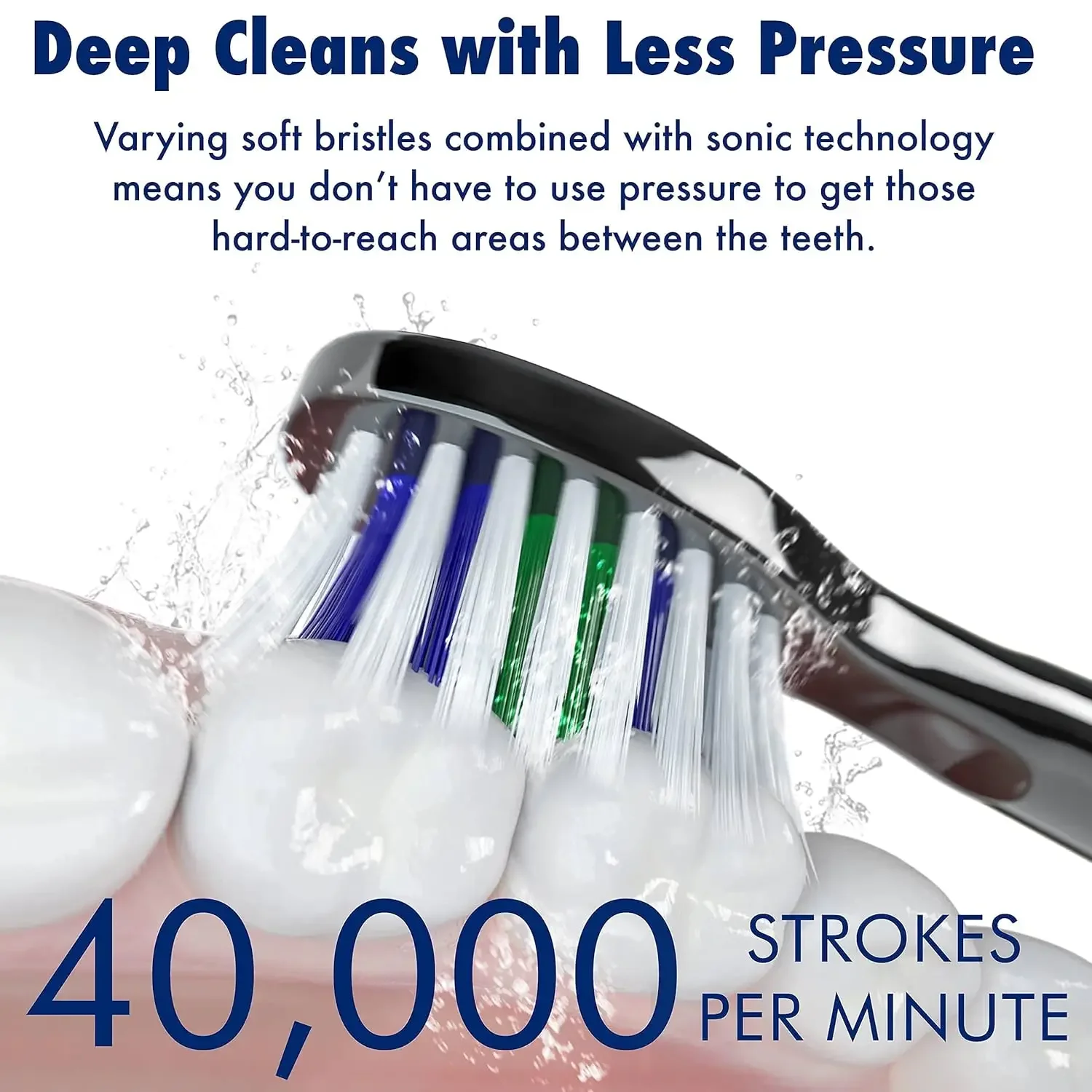 Dual Handle Rechargeable Electric Toothbrush Set for Adults and Kids - 3 Modes, Smart Auto-Timer - with Charging Dock Brush