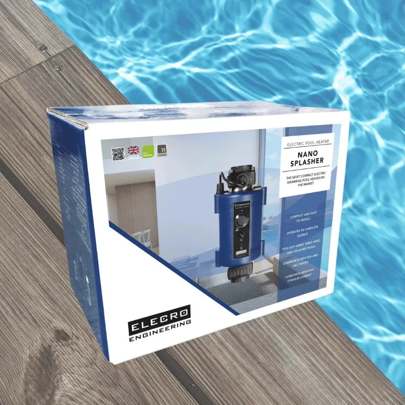 

NANO SPA All Titanium Heater 1-4kw 4.5kw 5kw 6kw 8kw 5-27Amp 1 Phase 3 Phase 220V 240V 380V 50/60HZ IP44 for Spa