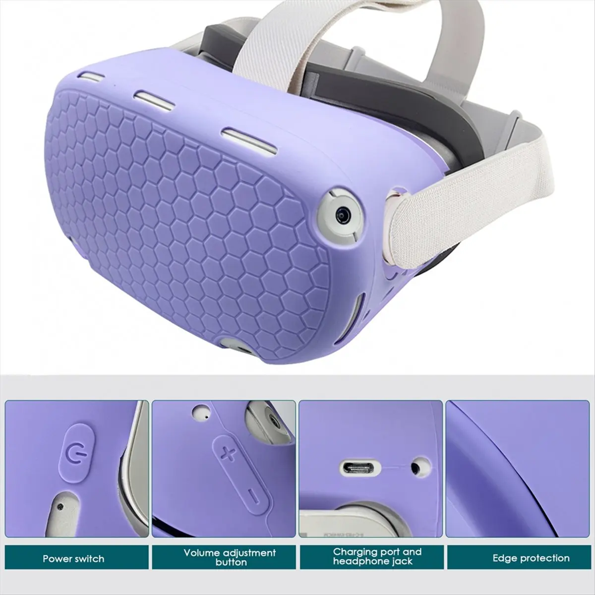 【~ New A88T】Protective Cover Controller Grips VR Shell Cover VR Silicone Case Face Cover Lens Cover for 2 Accessories C