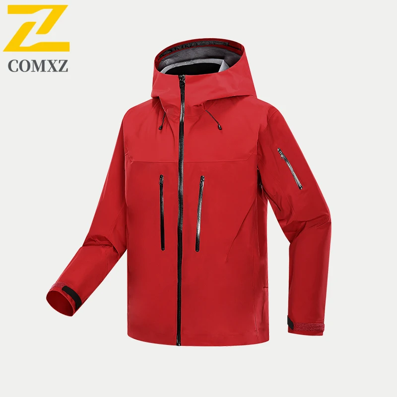 

COMXZ Autumn Winter Male Jacket Outdoor Mountaineering Waterproof Jackets Fashion Classics Splicing Sport Trekking Wear Coat