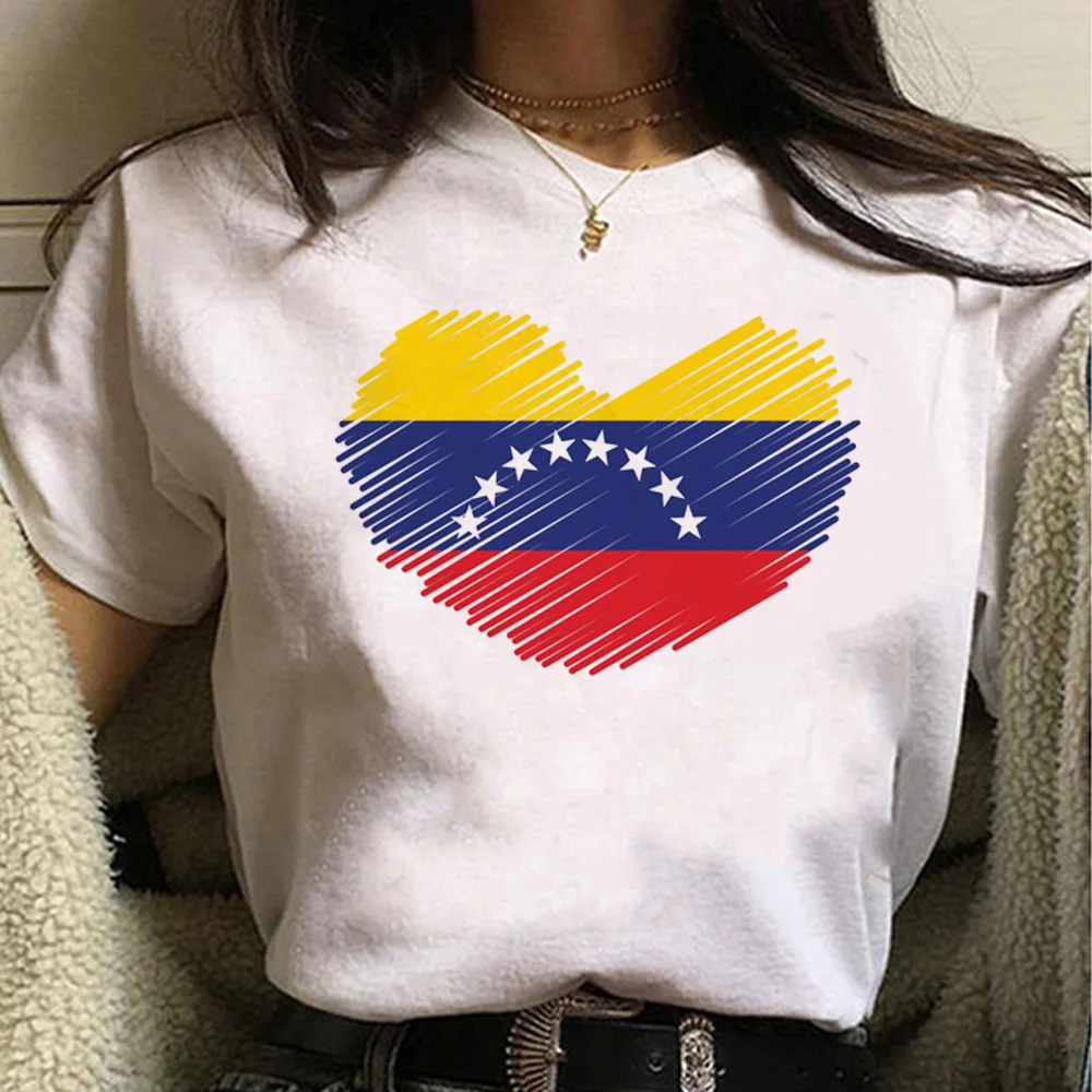 Venezuela t shirt women harajuku comic designer tshirt female anime manga designer clothing