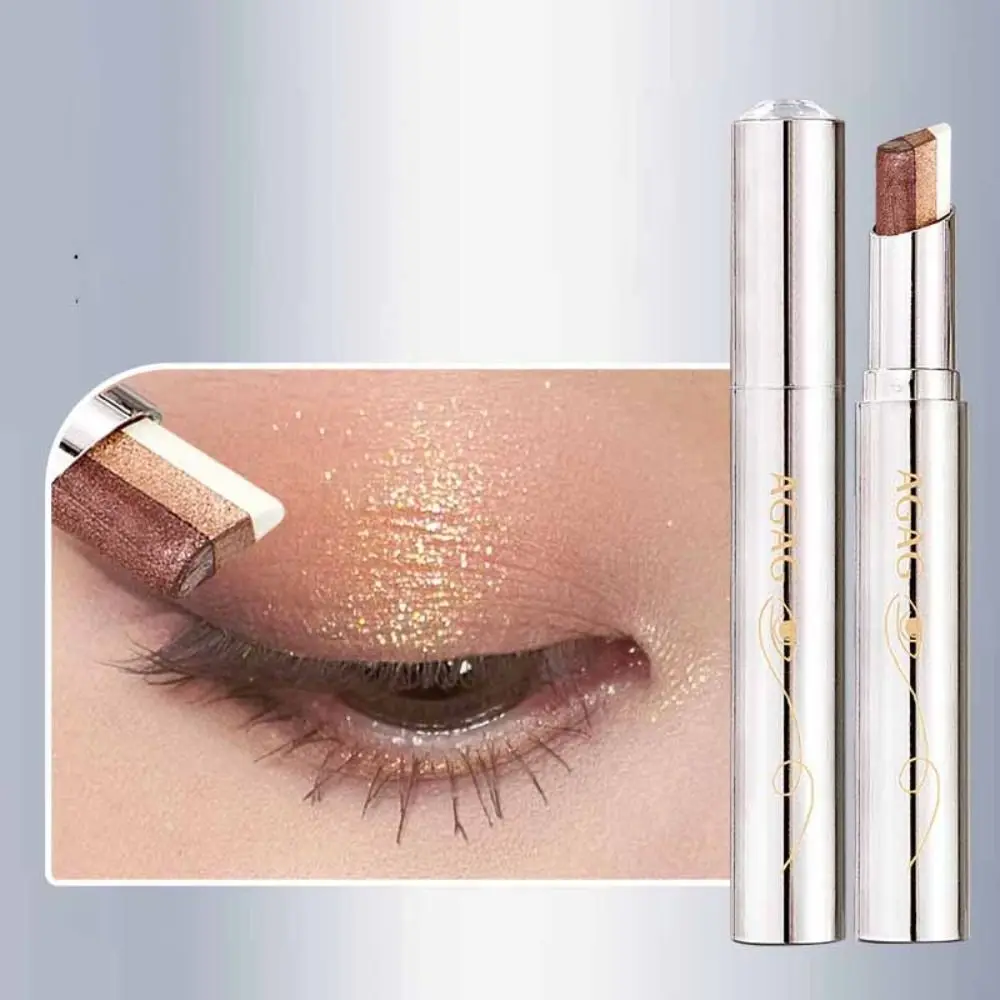 Surligneur polyvalent 3 couleurs crème ombre à paupières scintillant paillettes ombre à paupières bâton longue durée outils de maquillage des yeux nouveau