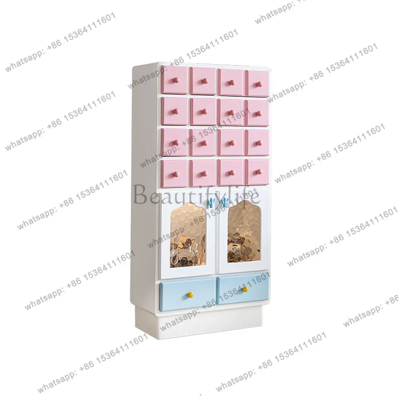 

Dopamine foyer against the wall Multi-layer locker Bedroom storage Decorative cabinet