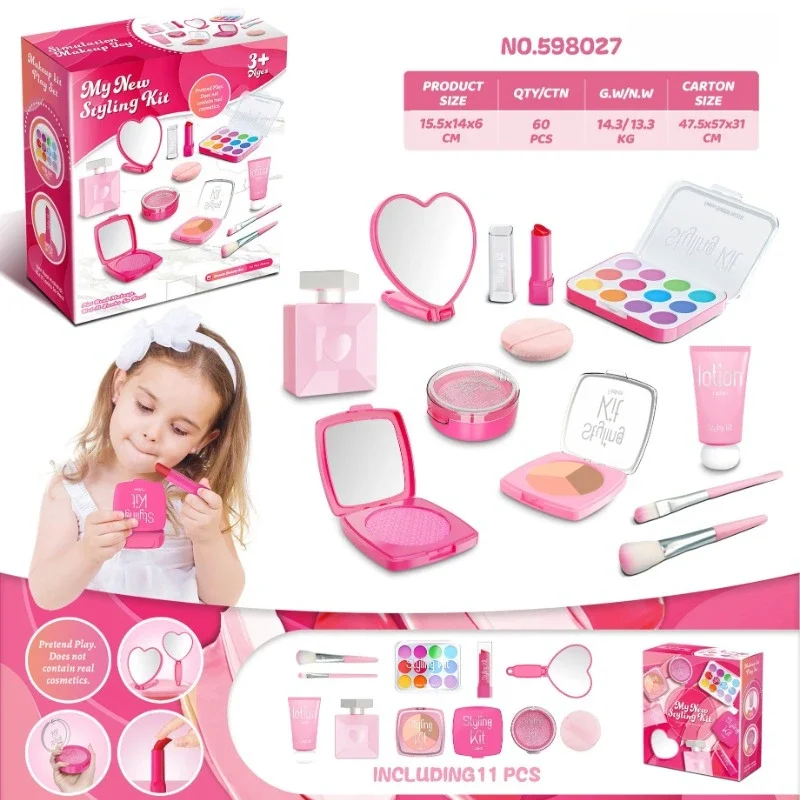 NEW Kids Simulation Cosmetics Set Pretend Makeup Toys Girls Play House Simulation Make Up Educational Toys for Girls Fun Game