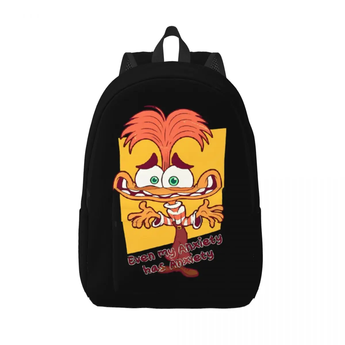 Mesmo Minha Ansiedade Tem Ansiedade Mochila, Estudante Escola Book Bags Inside Out 2 Cartoon Canvas Daypack, Jardim de Infância Saco De Esporte Primário