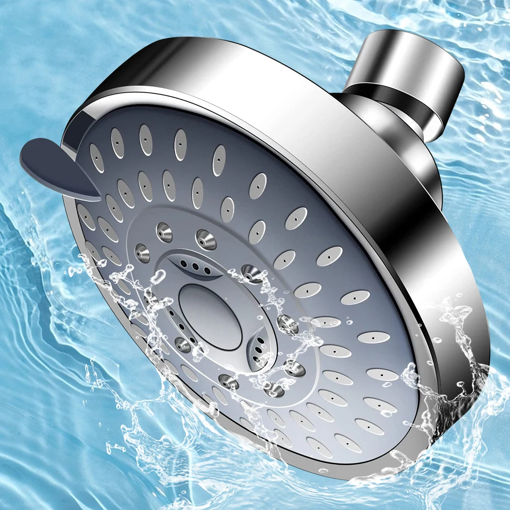 4 Inch Rotating Showerhead High  Handheld Shower Spray High Flow Angle-Adjustable Leakproof for Luxury Shower Experience