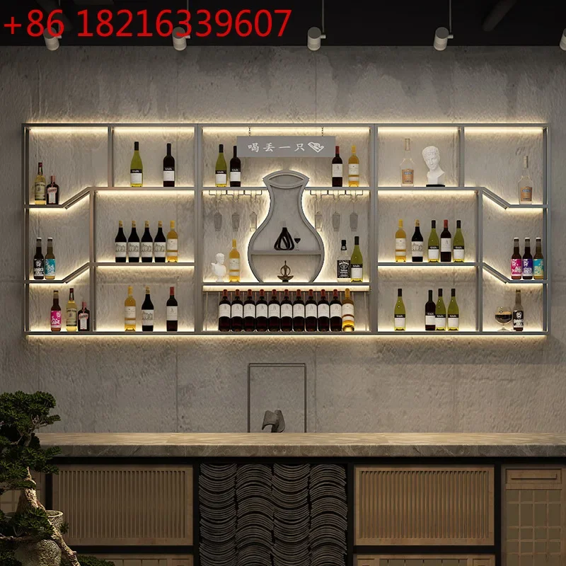 Wall-mounted wine rack Winery wall display rack creativity classical Chinese style