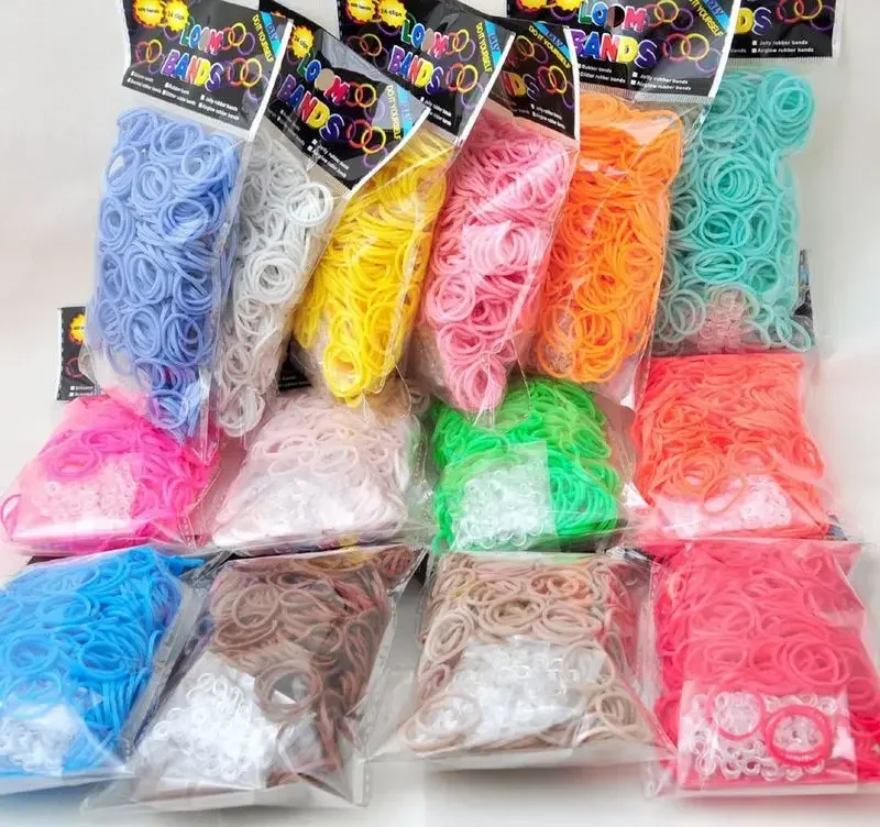 New Loom Rubber Bands Bracelet for Kids or Hair Rainbow Rubber Loom Bands Make Woven Bracelet DIY Craft Toys Christmas Gift